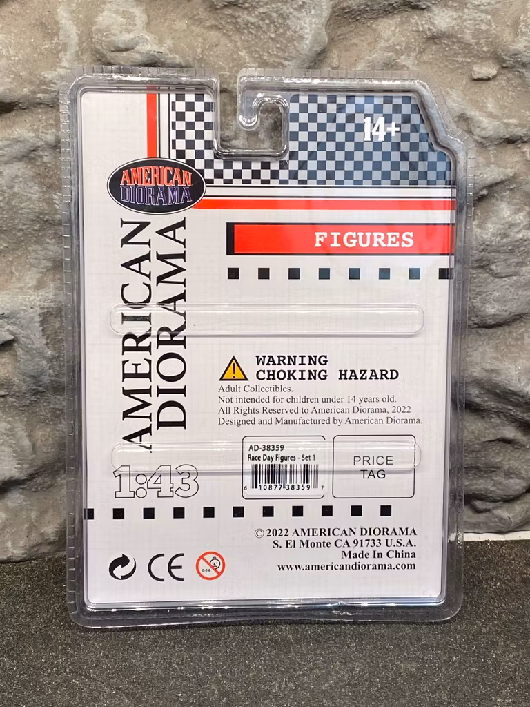 Skala 1/43, 0-skala, Racerförare + Fotograf (retro) "Race day Set"- American Diorama