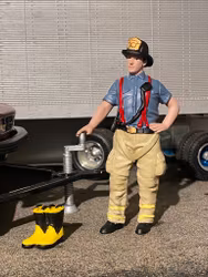 Skala 1/18 Brandmannen Ragnar gör sig redo - American Diorama