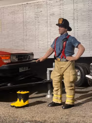 Skala 1/18 Brandmannen Ragnar gör sig redo - American Diorama