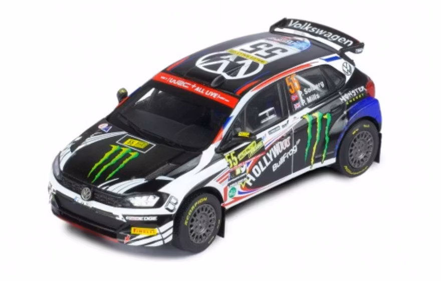 Skala 1/43 VOLKSWAGEN POLO GTI R5 #55 P.SOLBERG - P.MILLS 2019 fr IXO Models