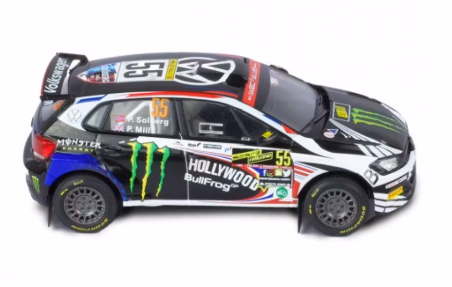 Skala 1/43 VOLKSWAGEN POLO GTI R5 #55 P.SOLBERG - P.MILLS 2019 fr IXO Models