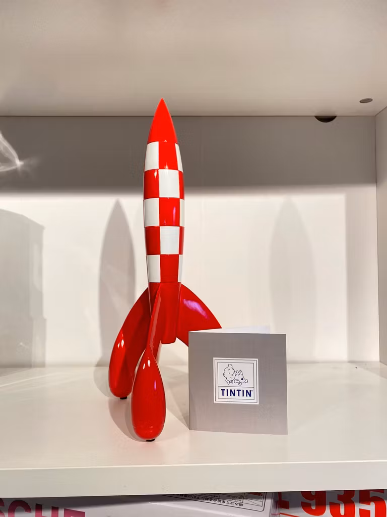 Samlar-Staty - Månraket 30 Cm från Tintins äventyr - Herge - Tintin Fr: Moulinsart S.A.