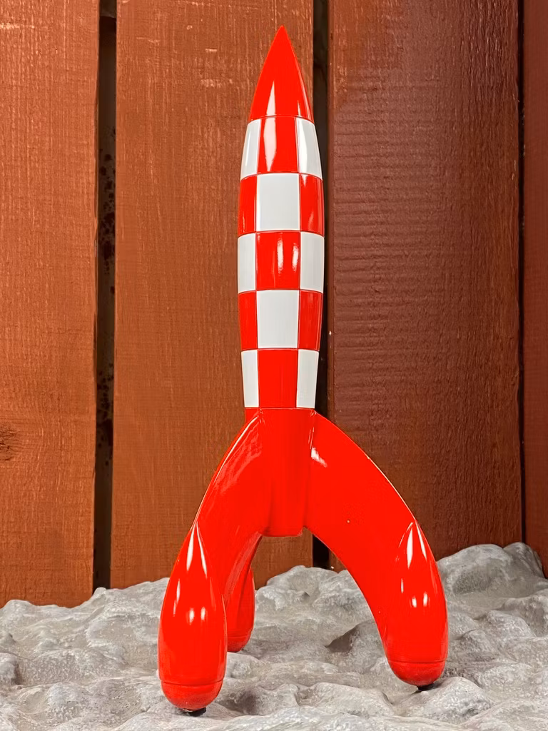 Samlar-Staty - Månraket 30 Cm från Tintins äventyr - Herge - Tintin Fr: Moulinsart S.A.