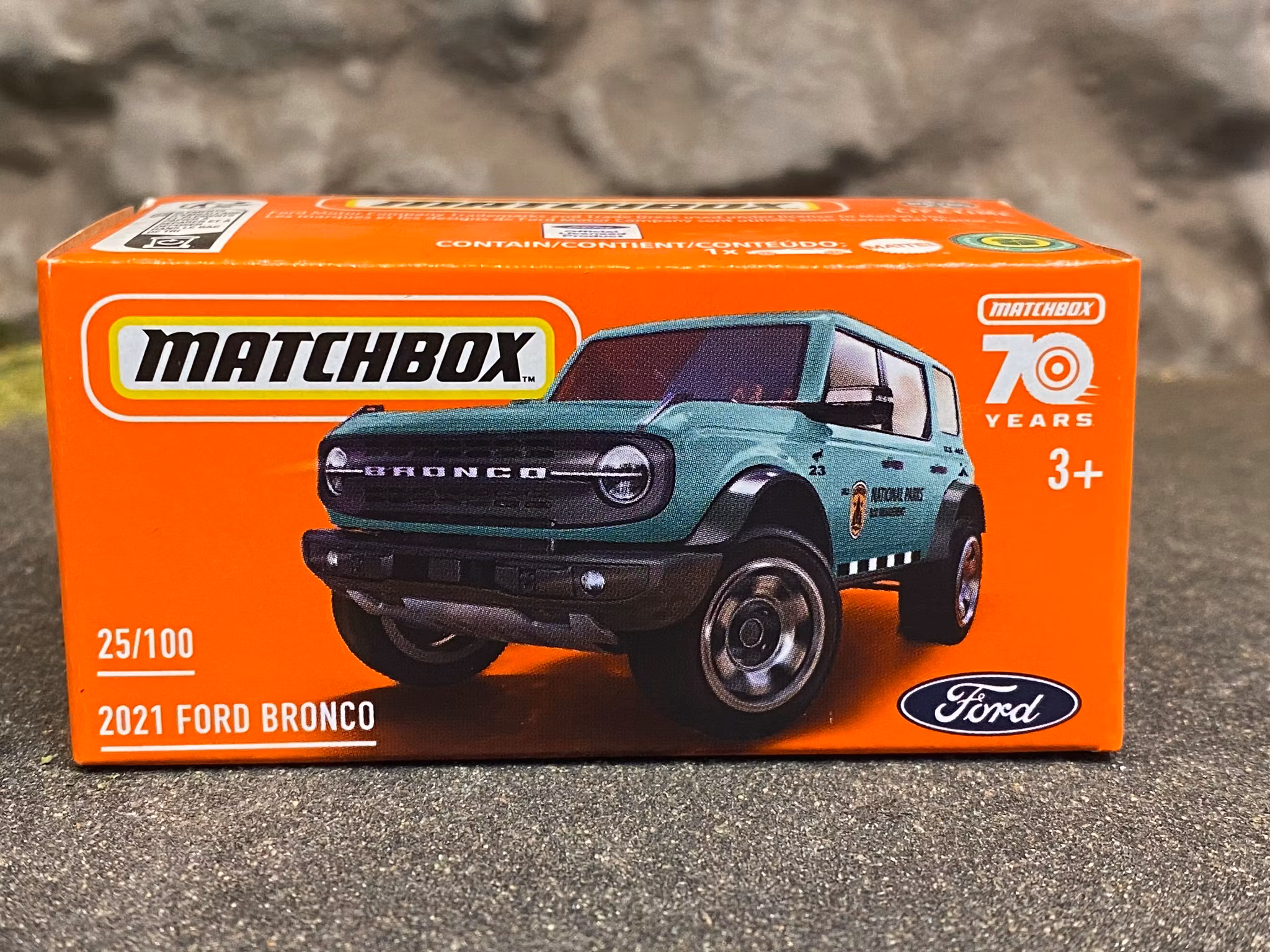 Skala 1/64 Matchbox -  Ford Bronco 2021' - National Parks, Ljusgrön