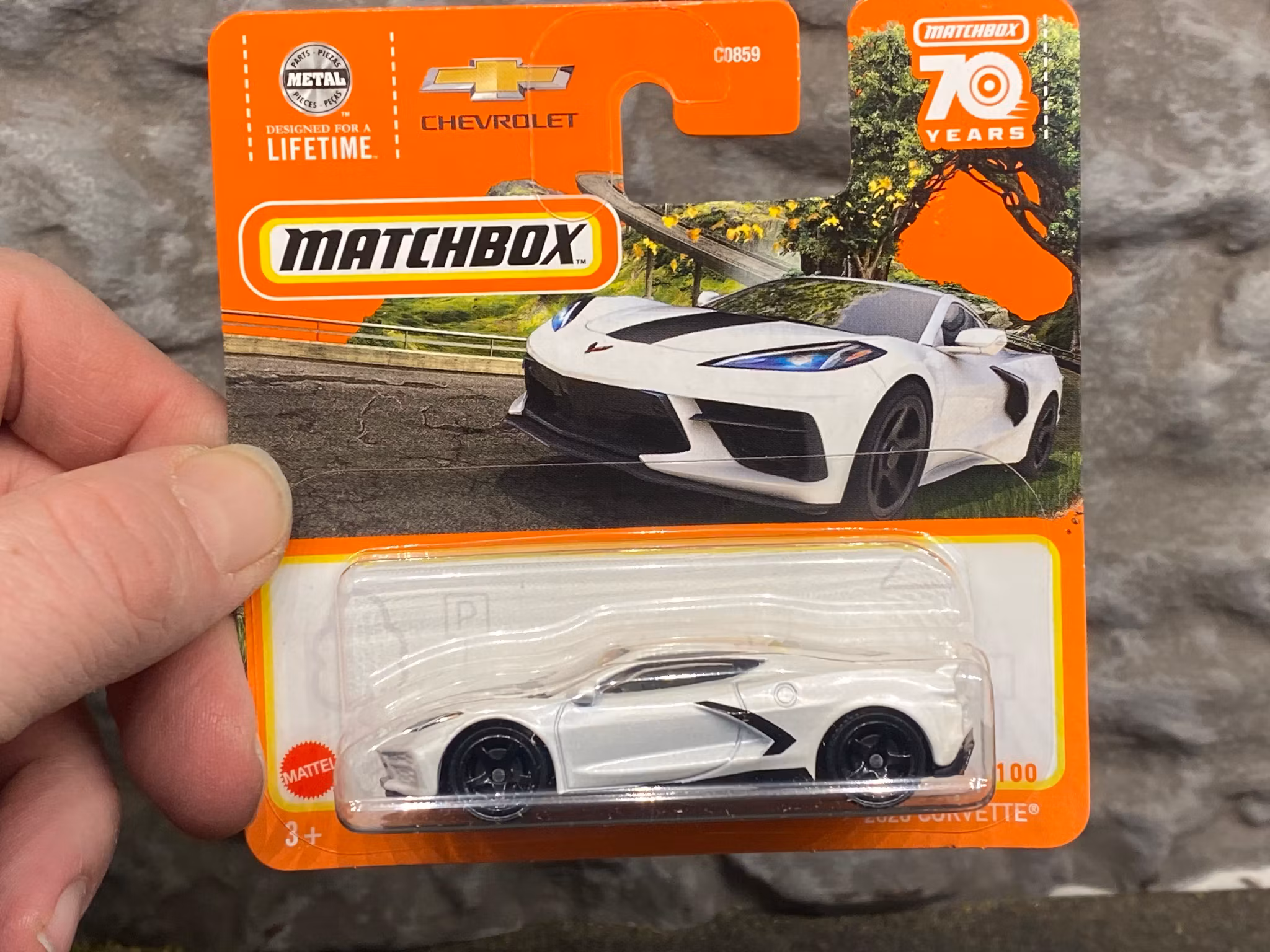 Skala 1/64 Matchbox - 2020 Corvette, Vit