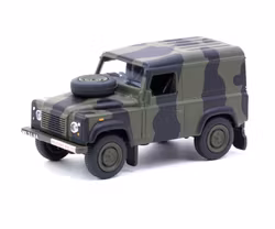 Skala 1/64 Land Rover Defender Royal Military Police fr Schuco x Tarmac Works