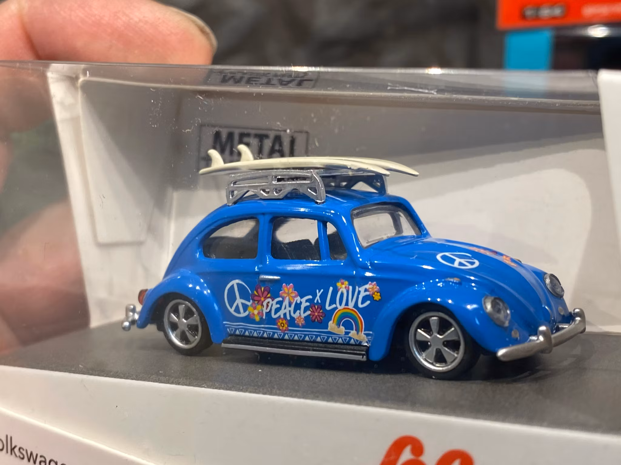 Skala 1/64 - Ursnygg Volkswagen Käfer Surfer Bubbla Lowrider fr Schuco