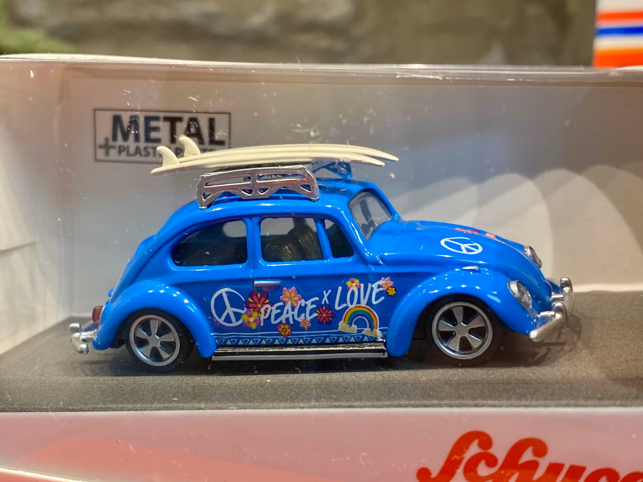 Skala 1/64 - Ursnygg Volkswagen Käfer Surfer Bubbla Lowrider fr Schuco