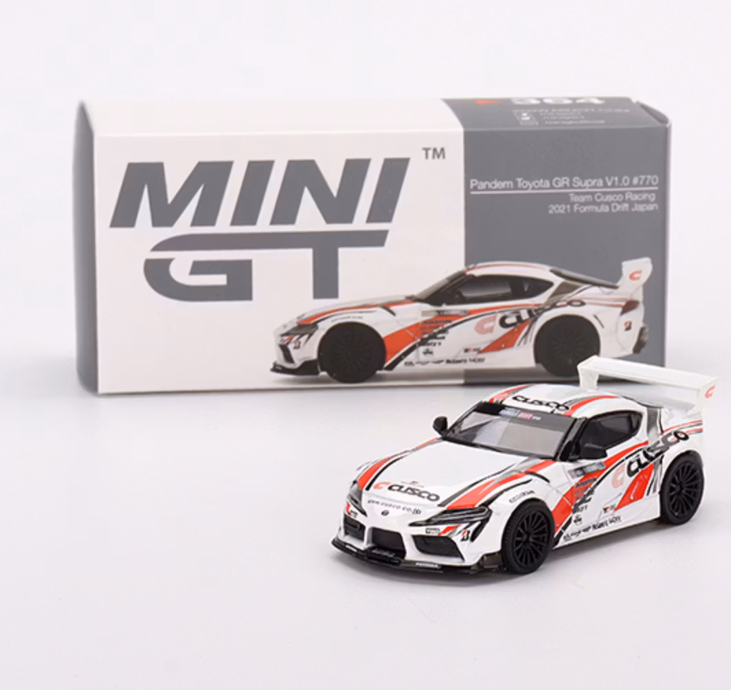 Skala 1/64 Pandem Toyota GR Supra V1.0 #770 Team Cusco Racing 21 FDJ fr MINI GT