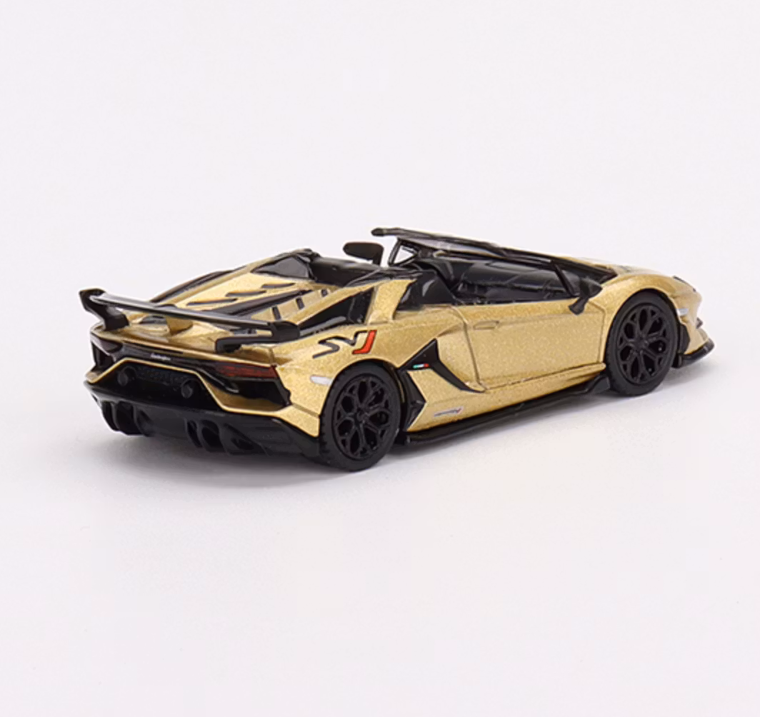 Skala 1/64 - Lamborghini Aventador SVJ Roadster Oro Elios fr MINI GT