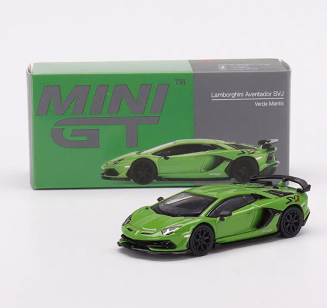 Skala 1/64 - Lamborghini Aventador SVJ Verde Mantis fr MINI GT