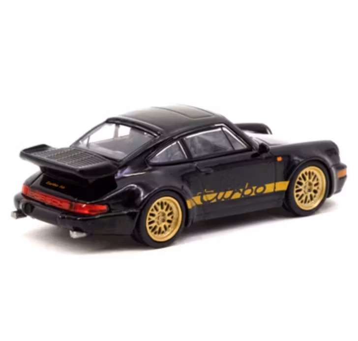 Skala 1/64 Porsche 911 Turbo Black - COLLAB64 fr Schuco x Tarmac Works