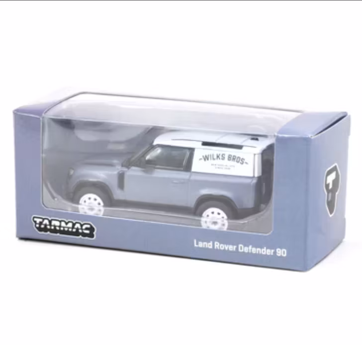 Skala 1/64 Land Rover Defender 90 Matt Blue Grey - GLOBAL64 fr TARMAC works