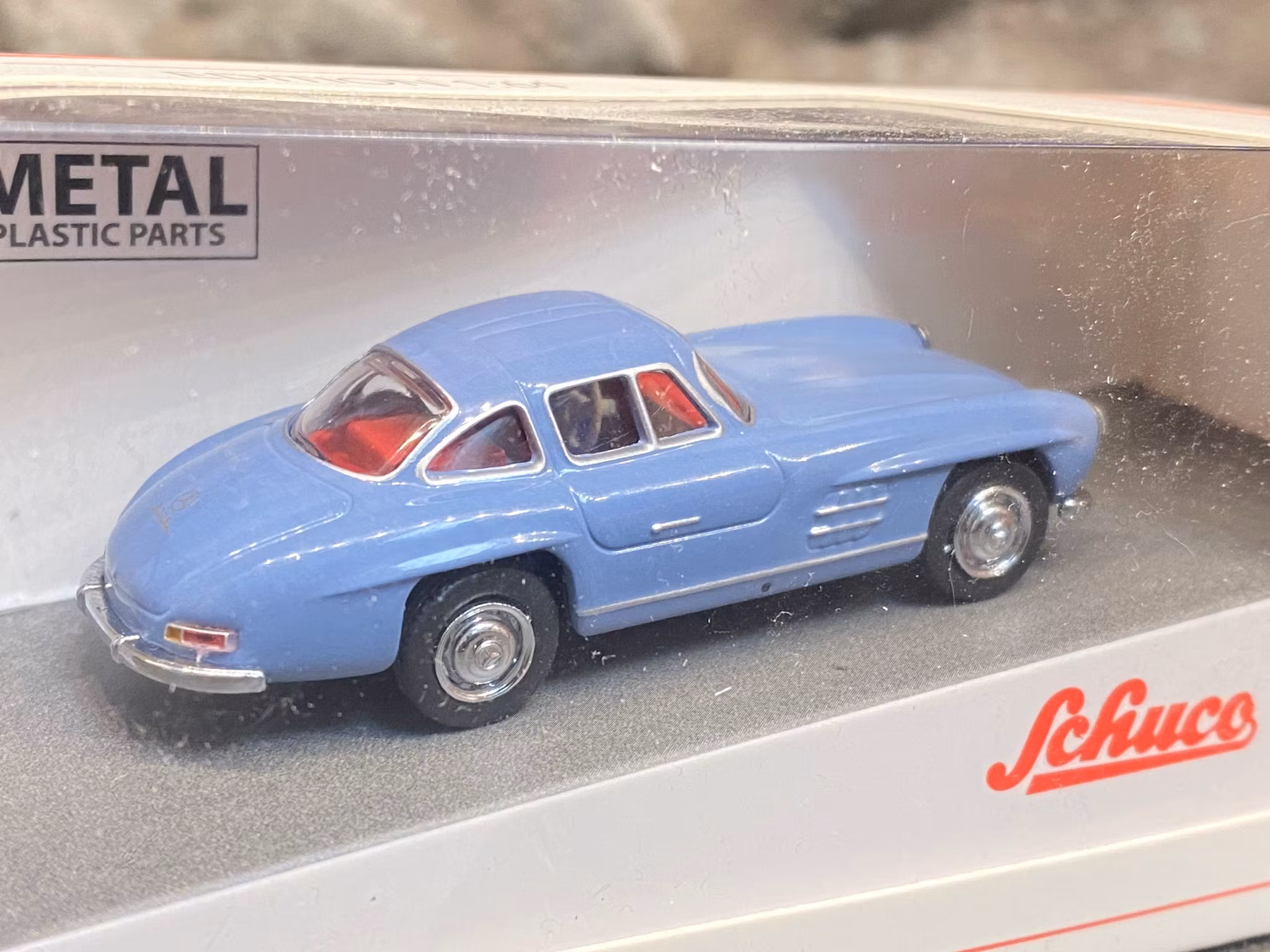 Skala 1/64 Mercedes-Benz 300 SL, Blue/grey fr Schuco