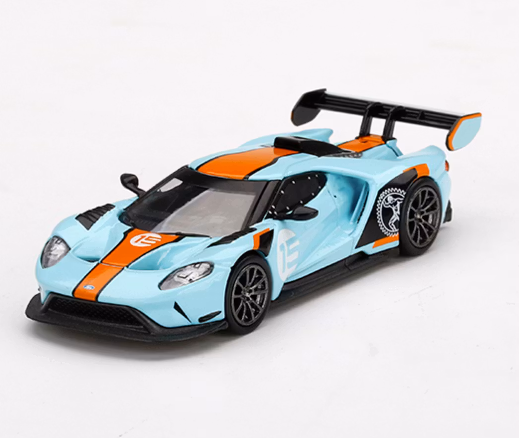 Skala 1/64 - Ford GT Mk II #002 Blue / Orange fr MINI GT