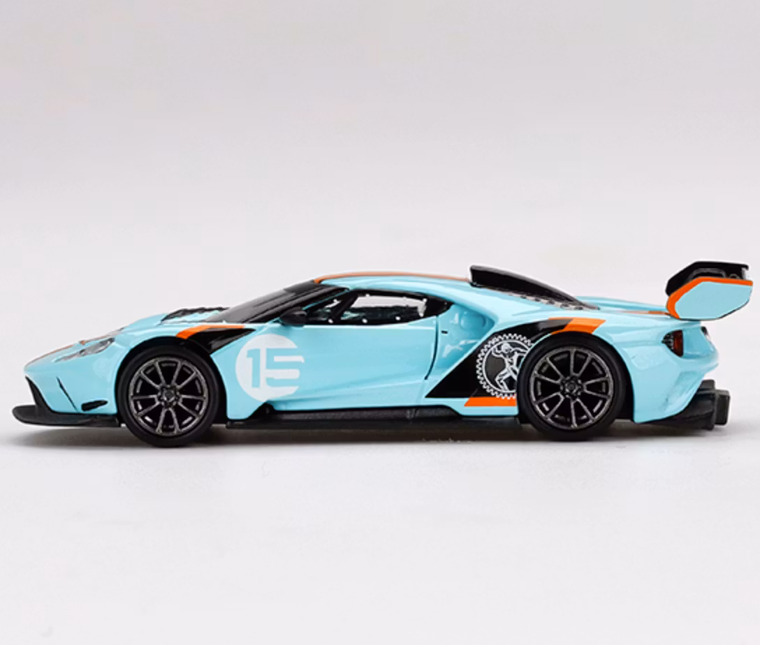 Skala 1/64 - Ford GT Mk II #002 Blue / Orange fr MINI GT