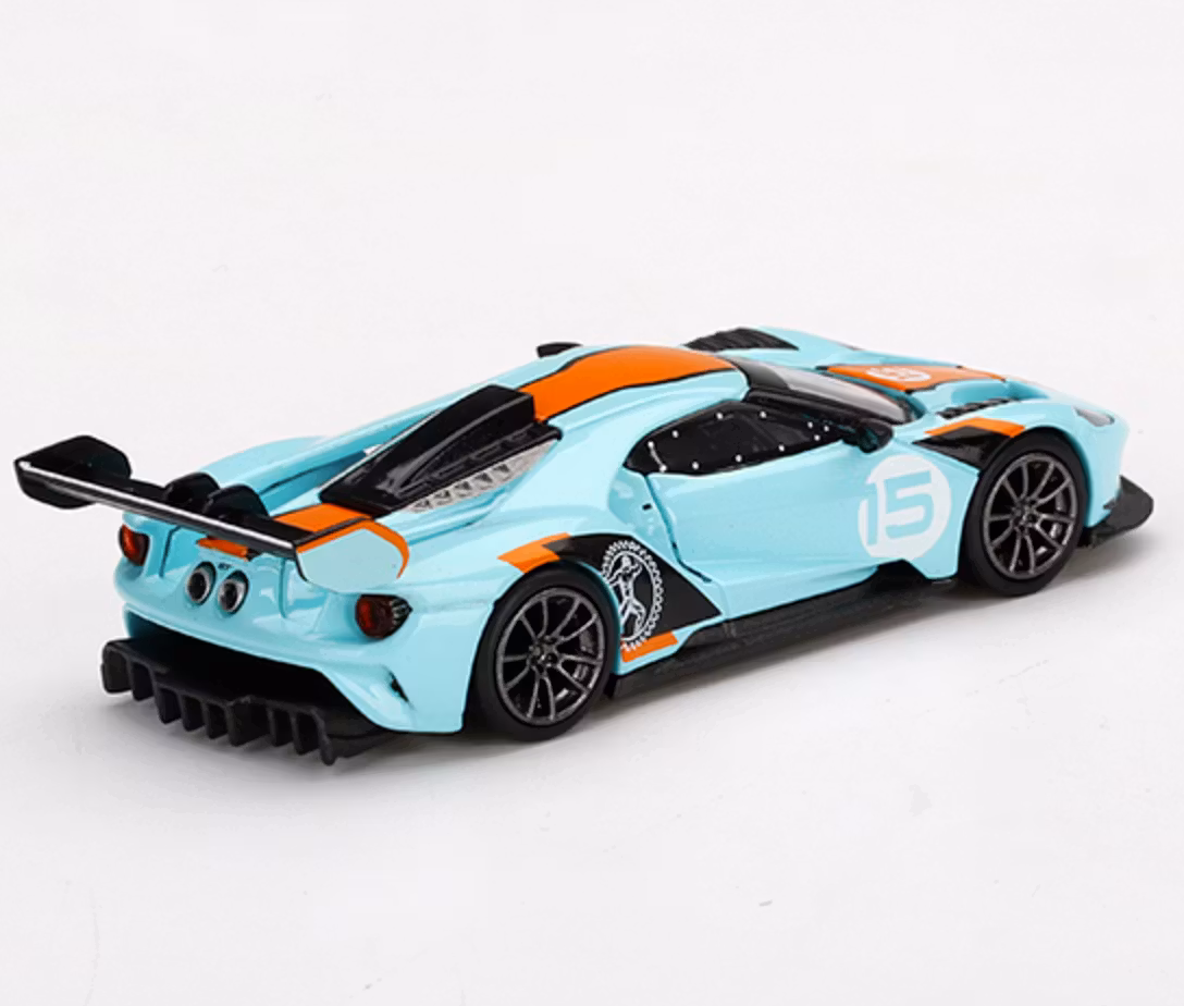 Skala 1/64 - Ford GT Mk II #002 Blue / Orange fr MINI GT