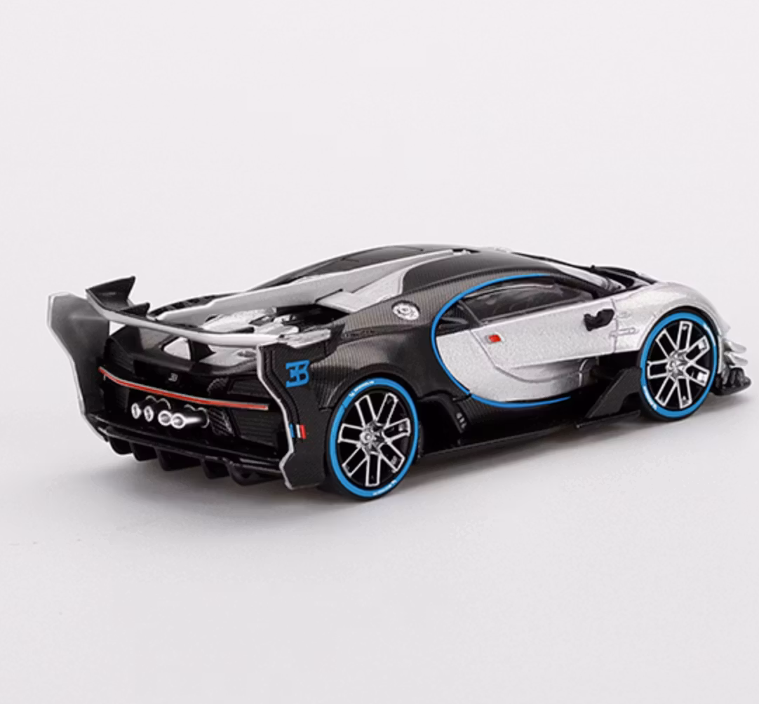 Skala 1/64  Bugatti Vision Gran Turismo, Silver fr MINI GT