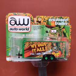 Skala 1/64 - Stängd Bil-Trailer, "We Haul It All Rat Fink" från Auto World