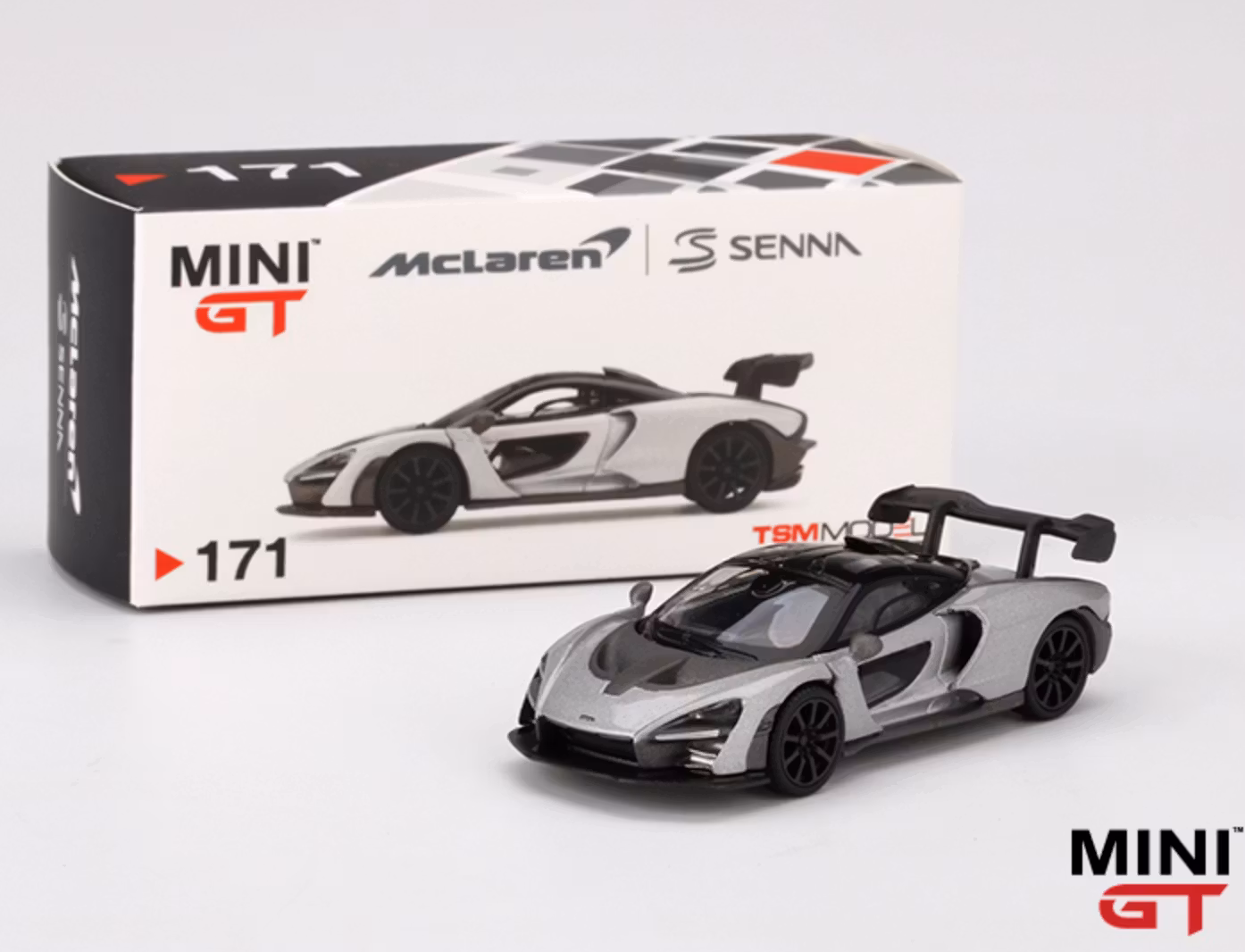 Skala 1/64 McLaren Senna, Silver fr MINI GT