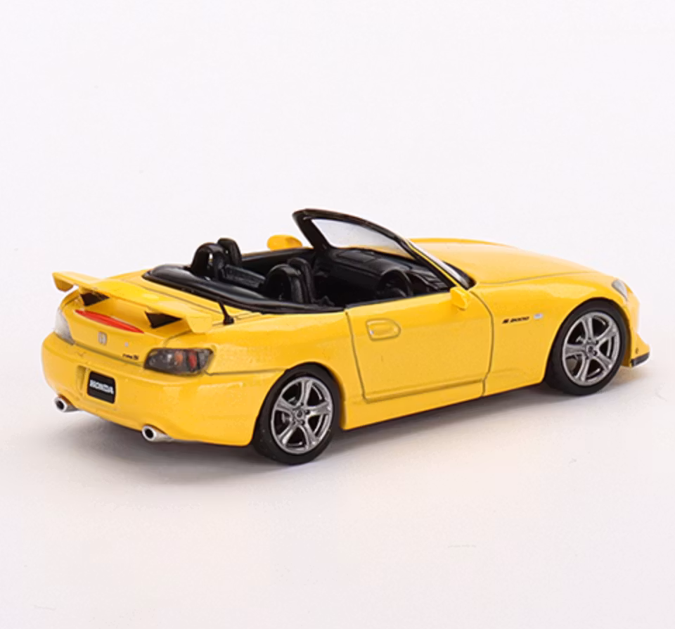 Skala 1/64 - Honda S2000 Type S (AP2) New Indy Yellow Pearl Hö styrd, från MINI GT