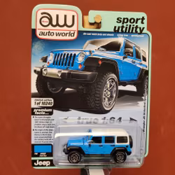 Skala 1/64 Jeep Wrangler JK Unlimited Sport 18' fr AUTO WORLD Lim. Ed. Rel. 5 Ver A