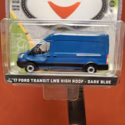Scale 1/64 "Route Runners" - 2017 Ford Transit LWB High Roof, darkblue fr Greenlight