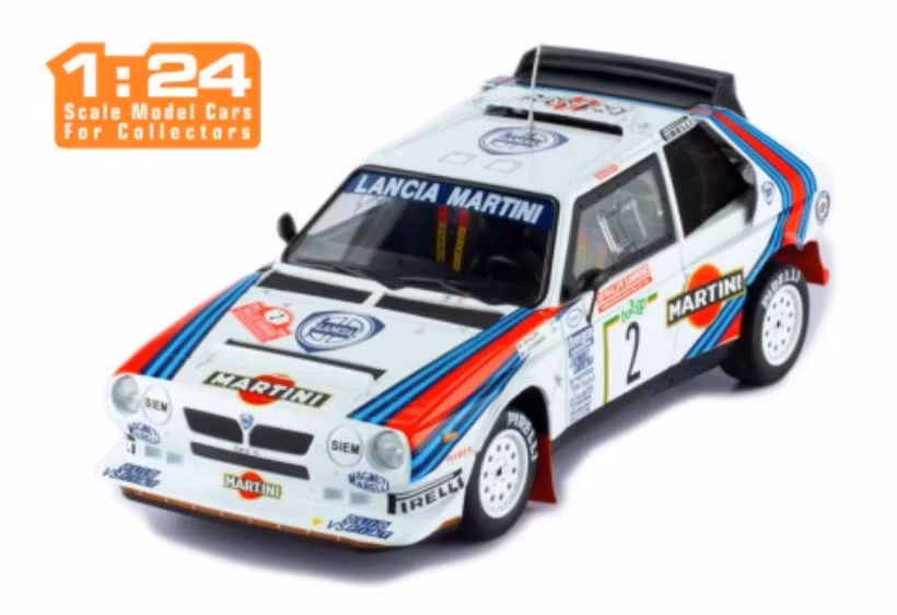 Skala 1/24 Lancia Delta S4 #2, M.Alén/I.Kivimäki, Rally San Remo 86' fr IXO Models