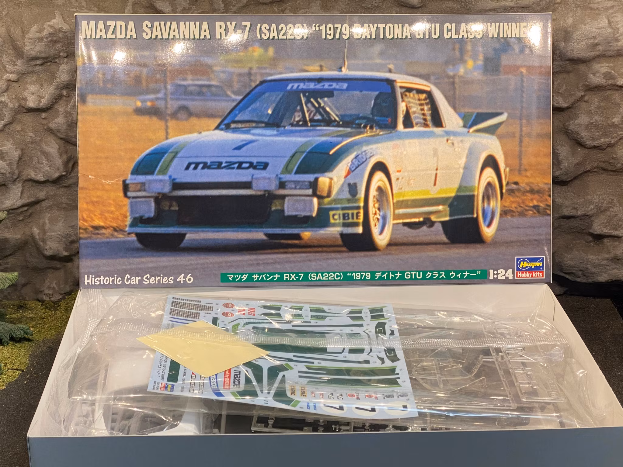 Skala 1/24 Mazda Savanna RX-7 (SA22C) 79' Daytona GTU Class Winner fr Hasegawa