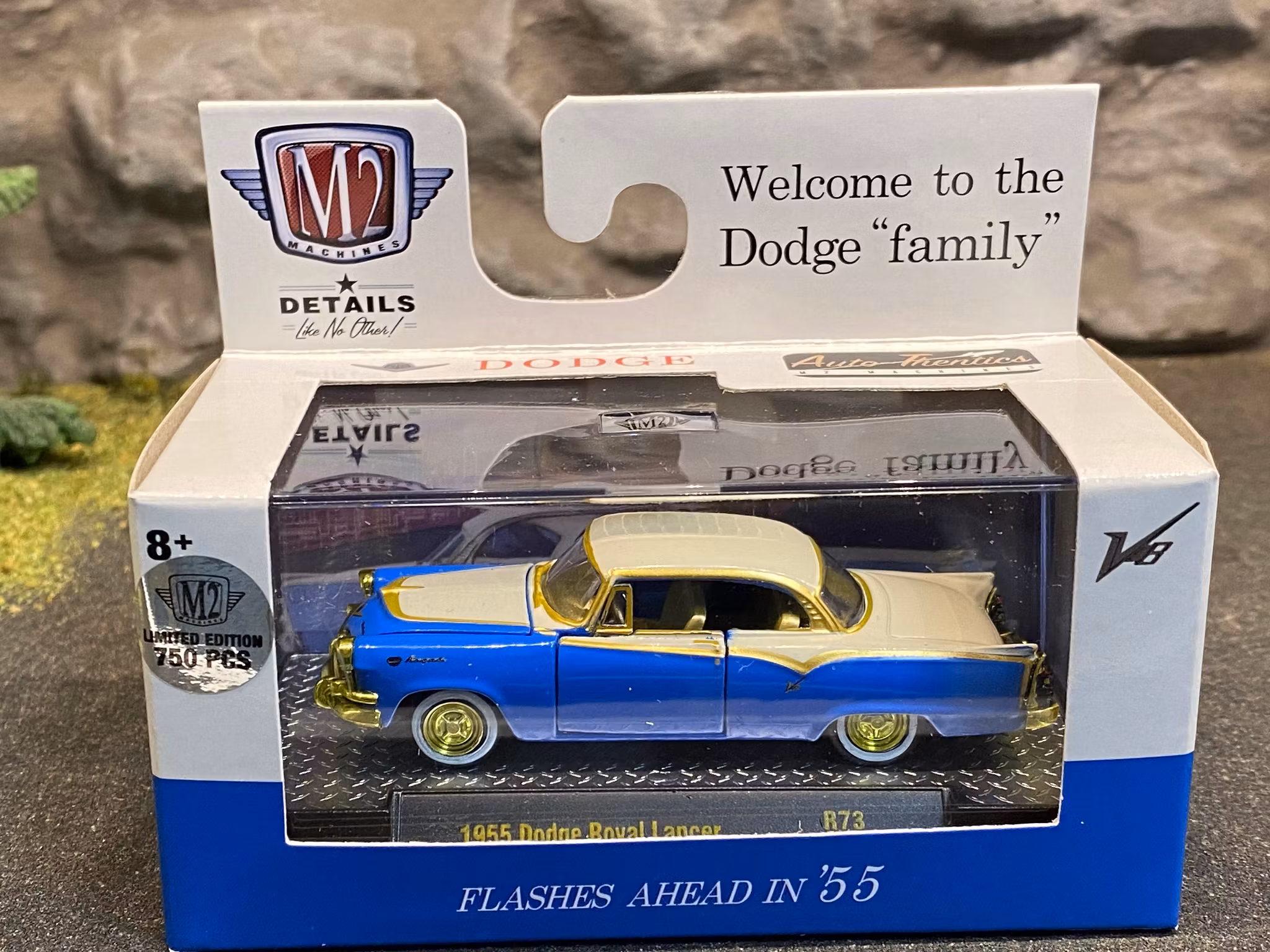 Skala 1/64 1955 Dodge Royal Lancer fr M2 Machines