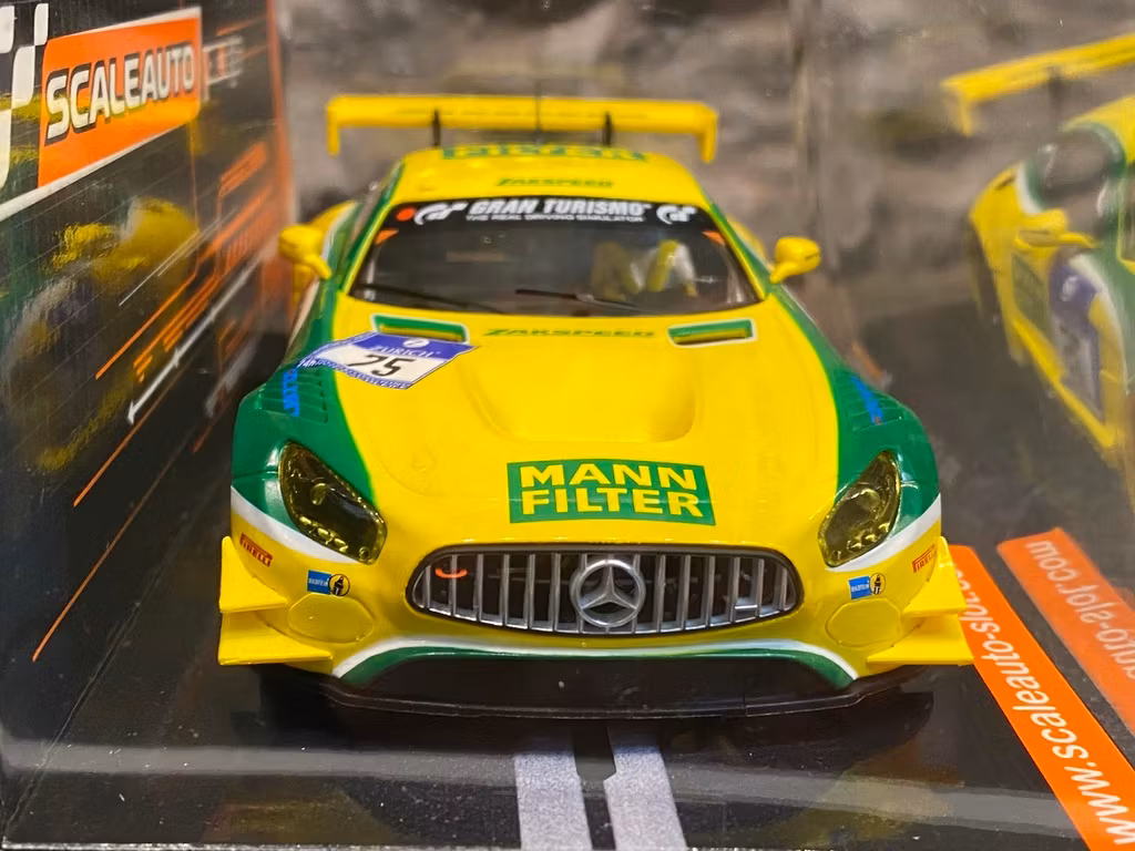 Skala 1/32 Scaleauto Analog Bil t Bilbana: MB-A GT3 24H. Nurburgring 2016 #75 Mann Filter