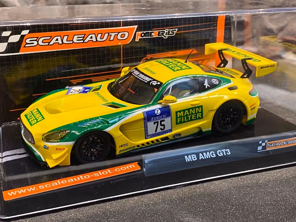 Skala 1/32 Scaleauto Analog Bil t Bilbana: MB-A GT3 24H. Nurburgring 2016 #75 Mann Filter