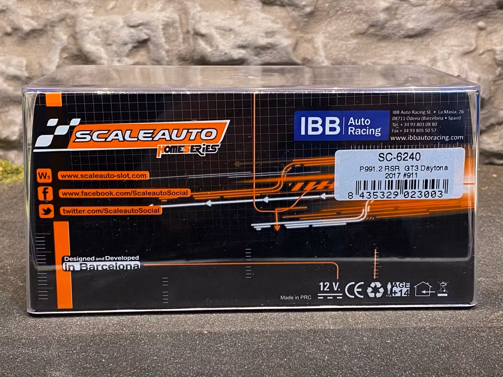 Skala 1/32 Scaleauto Analog Bil t Bilbana: Porsche 911 (991.2) GT3 RSR 24H. Daytona 2017 #911