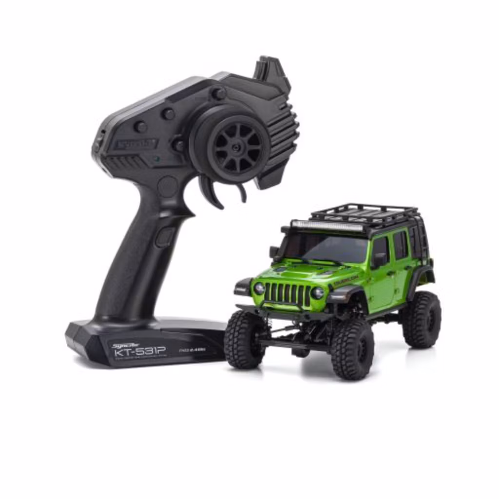 Skala 1/24 Mini-Z 4X4 MX-01 Jeep Wrangler Rubicon Green (KT531P) fr Kyosho