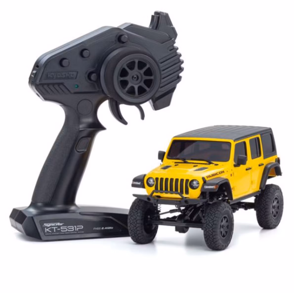 Skala 1/24 Mini-Z 4X4 MX-01 Jeep Wrangler Rubicon Yellow (KT531P) fr Kyosho