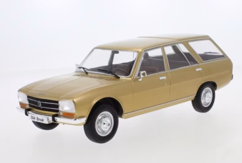 Skala 1/18 Peugeot 504 Break, gold 1976 fr MCG Model Car Group