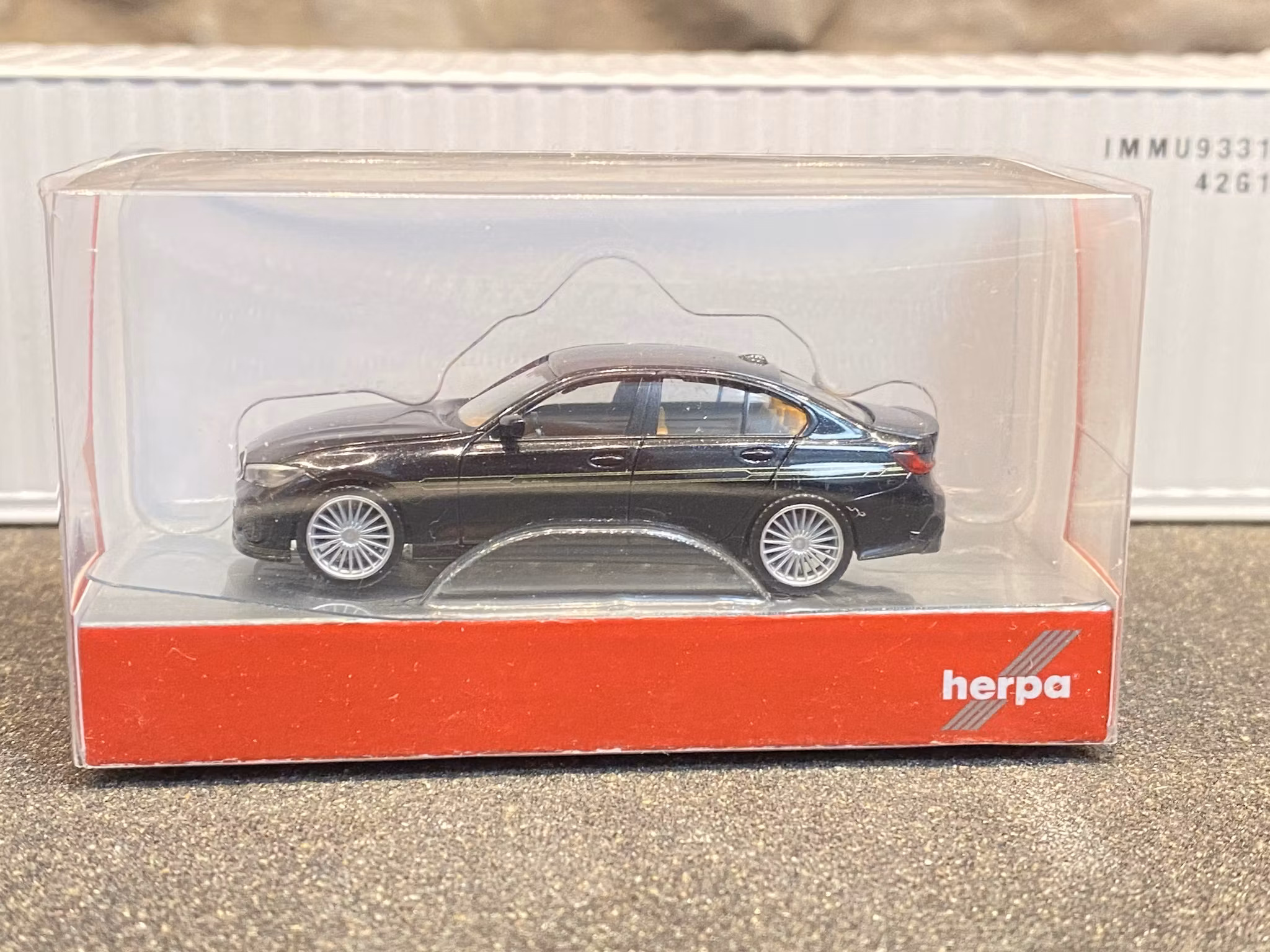 Skala 1/87 H0, BMW Alpina B3 TM, Svart från Herpa