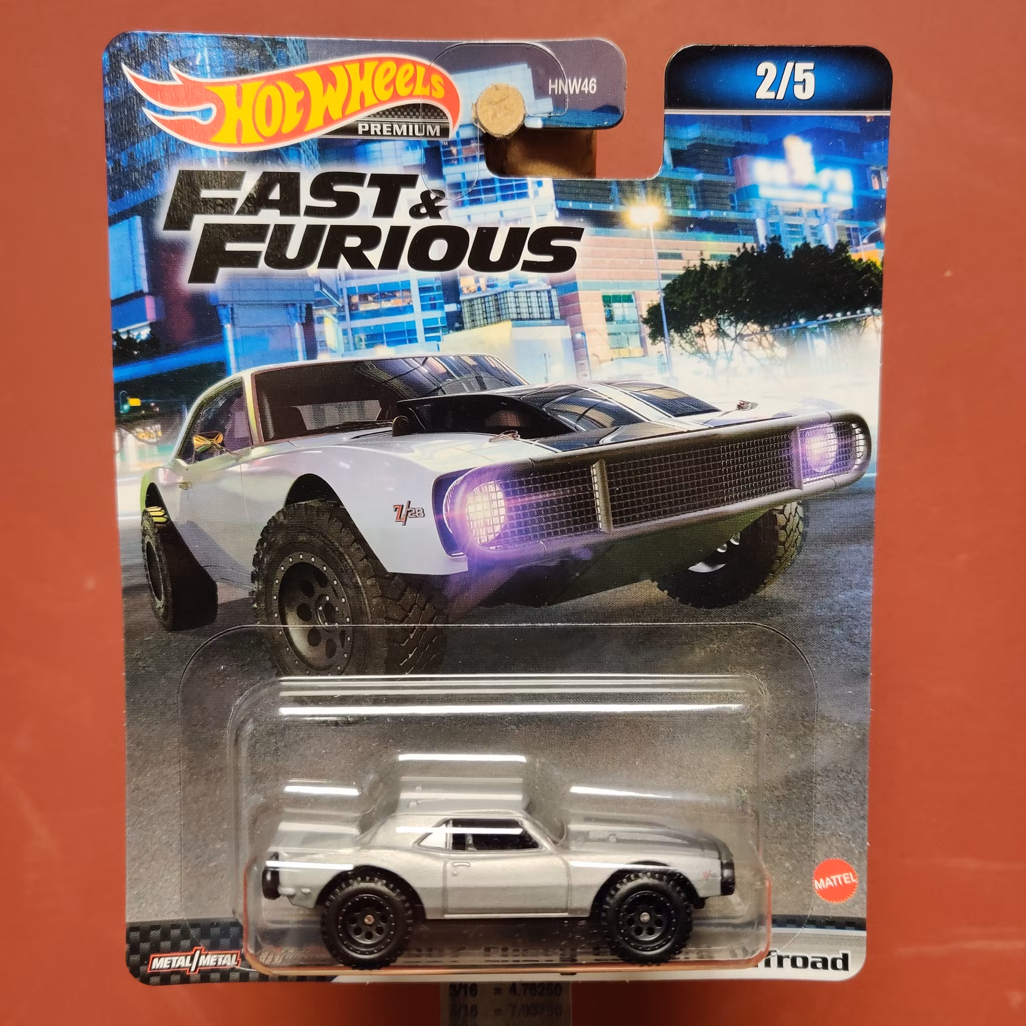Scale 1/64 Hot Wheels PREMIUM - Fast & Furious - Chevy Camaro Offroad '67