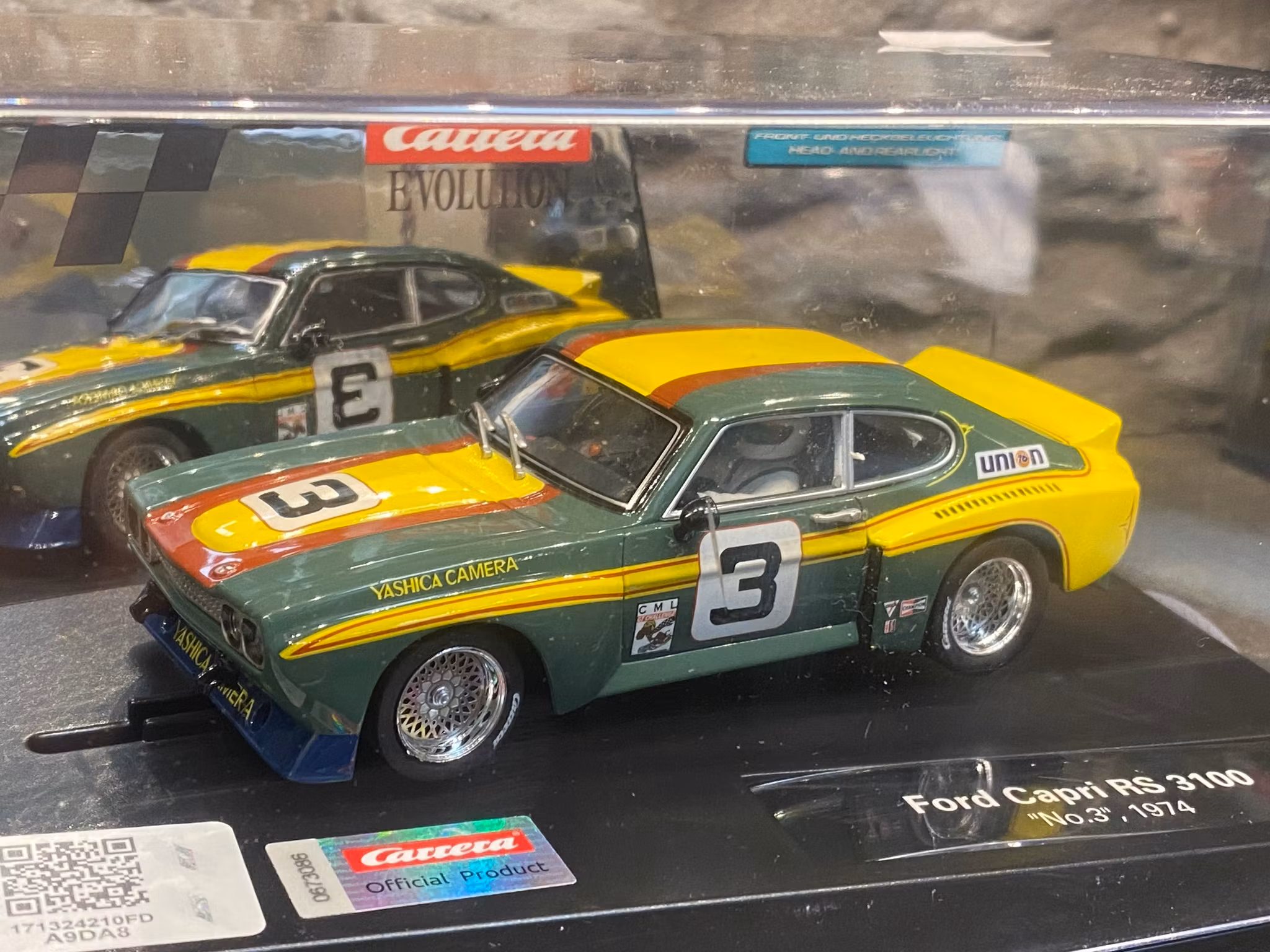 Scale 1/32 Analog slotcar from Carrera: Ford Capri RS 3100 #3 1974