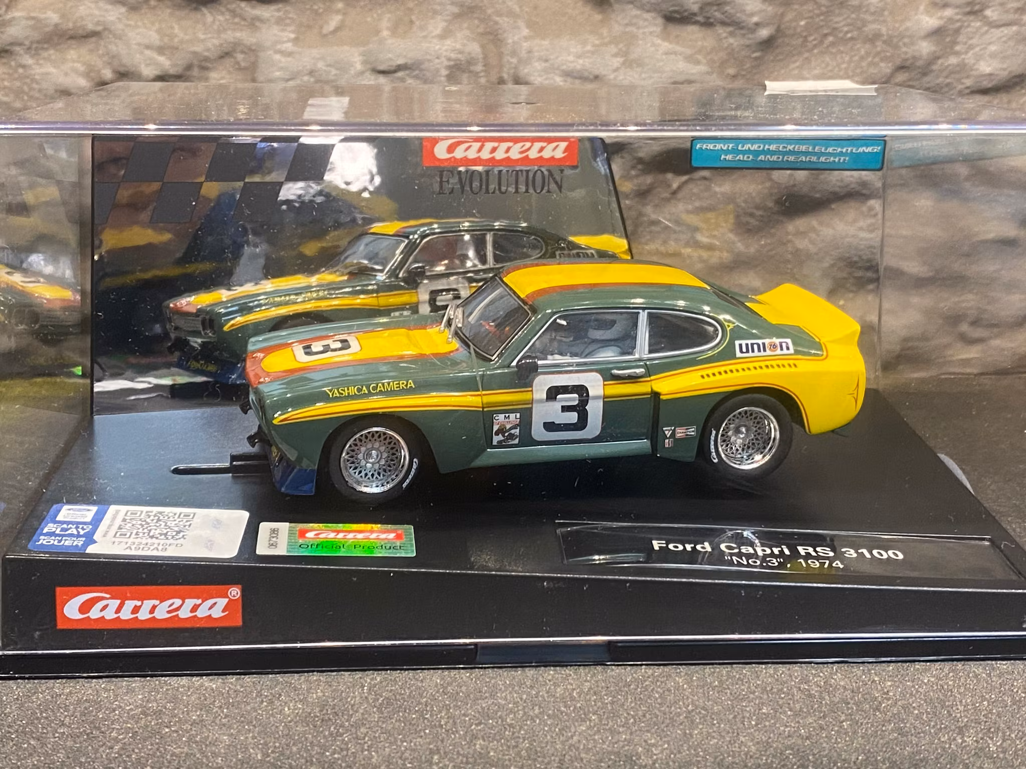 Scale 1/32 Analog slotcar from Carrera: Ford Capri RS 3100 #3 1974