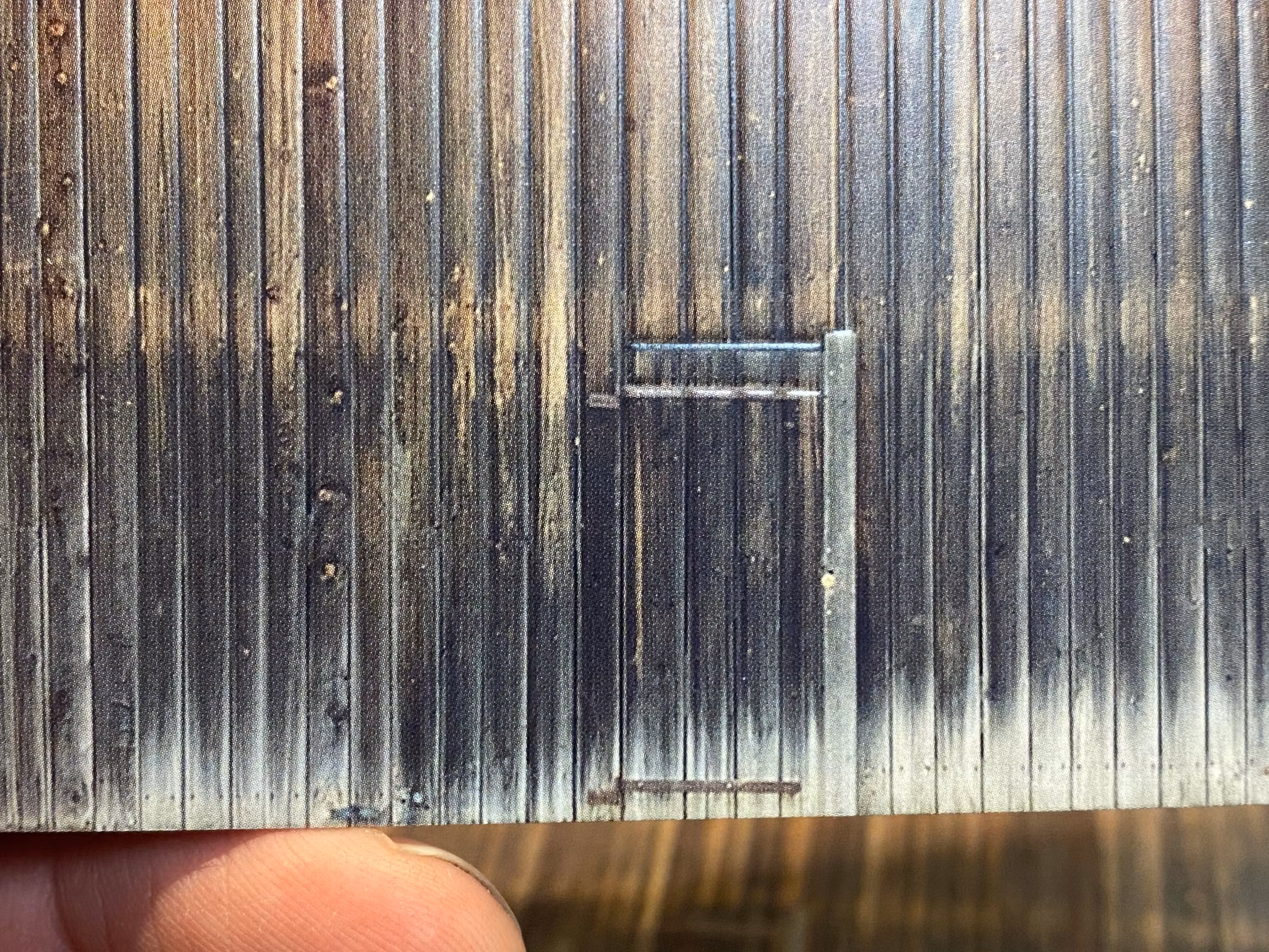 NOCH 56665 Timmerväggar/Timber walls, Wethered - 3D Cardboard Sheet 25x12,5 cm f H0 & TT