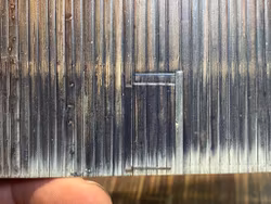 NOCH 56665 Timmerväggar/Timber walls, Wethered - 3D Cardboard Sheet 25x12,5 cm f H0 & TT