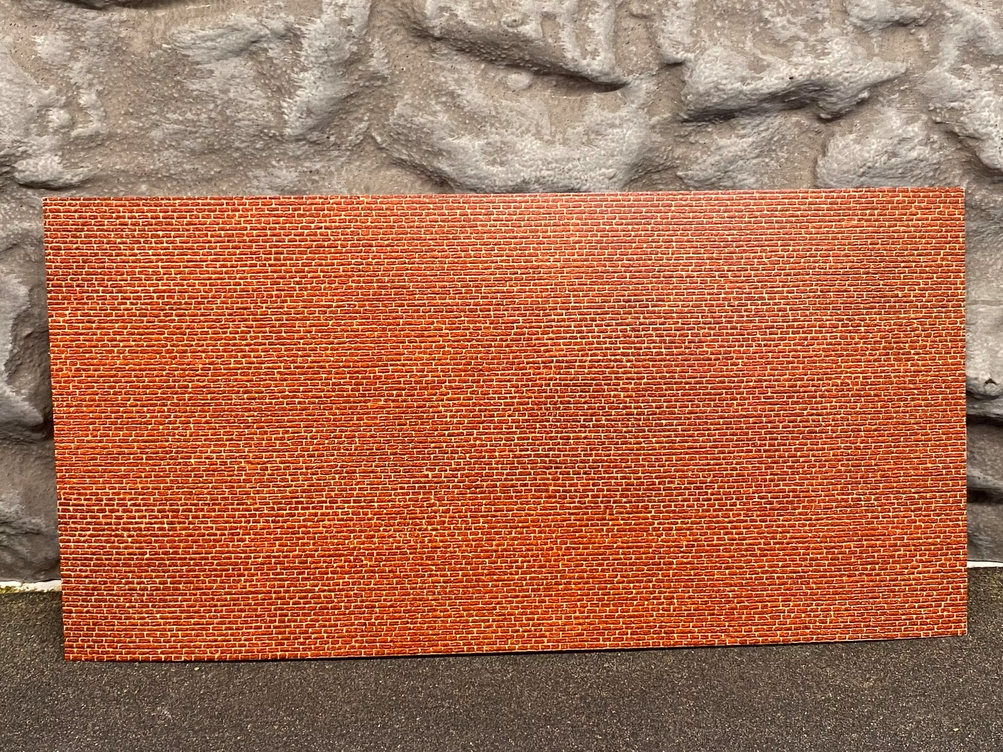 NOCH 56610 Röd klinker/Red clinker - 3D Cardboard Sheet 25x12,5 cm f H0 & TT