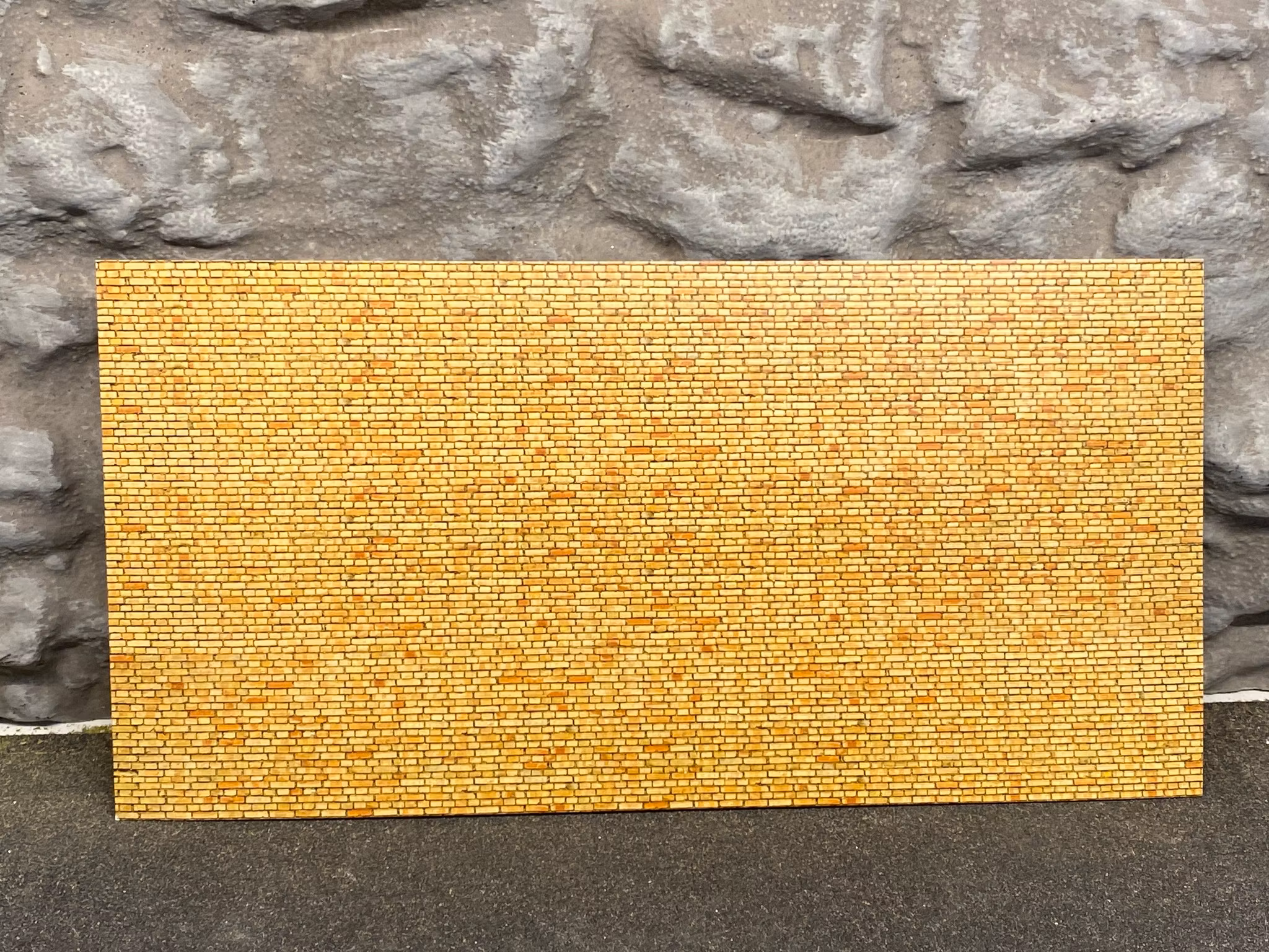 NOCH 56613 Gul klinker/Yellow clinker - 3D Cardboard Sheet 25x12,5 cm f H0 & TT