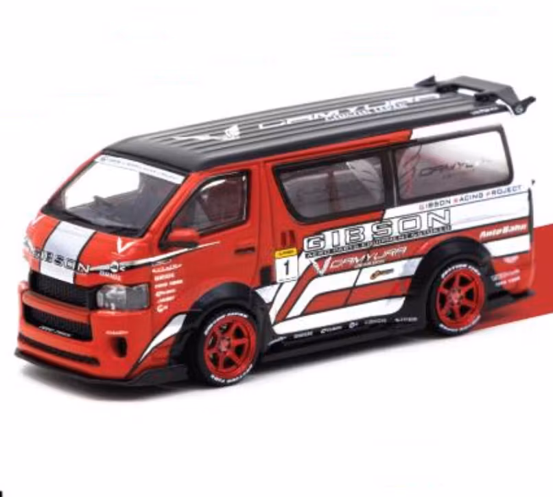 Skala 1/64 Toyota Hiace Widebody - Special Edition - Red,fr Inno64