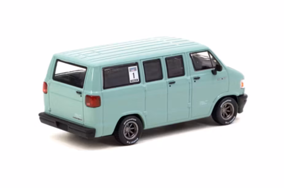 Skala 1/64 Dodge Van, Light green fr TARMAC Works - Global64