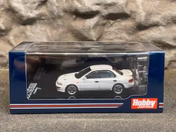 Skala 1/64 SUBARU IMPREZA WRX (GC8) 1992 white - HOBBY JAPAN