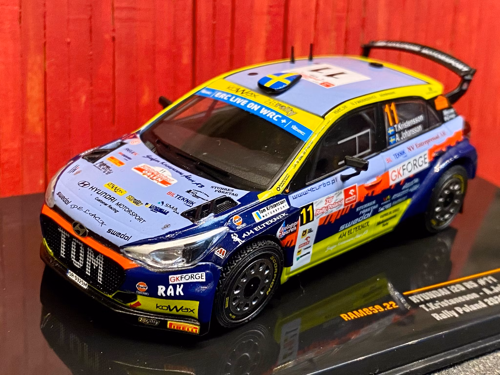 Skala 1/43 HYUNDAI I20 R5 #11 T.Kristensson/A.Johansson R Poland 2022' fr IXO Models