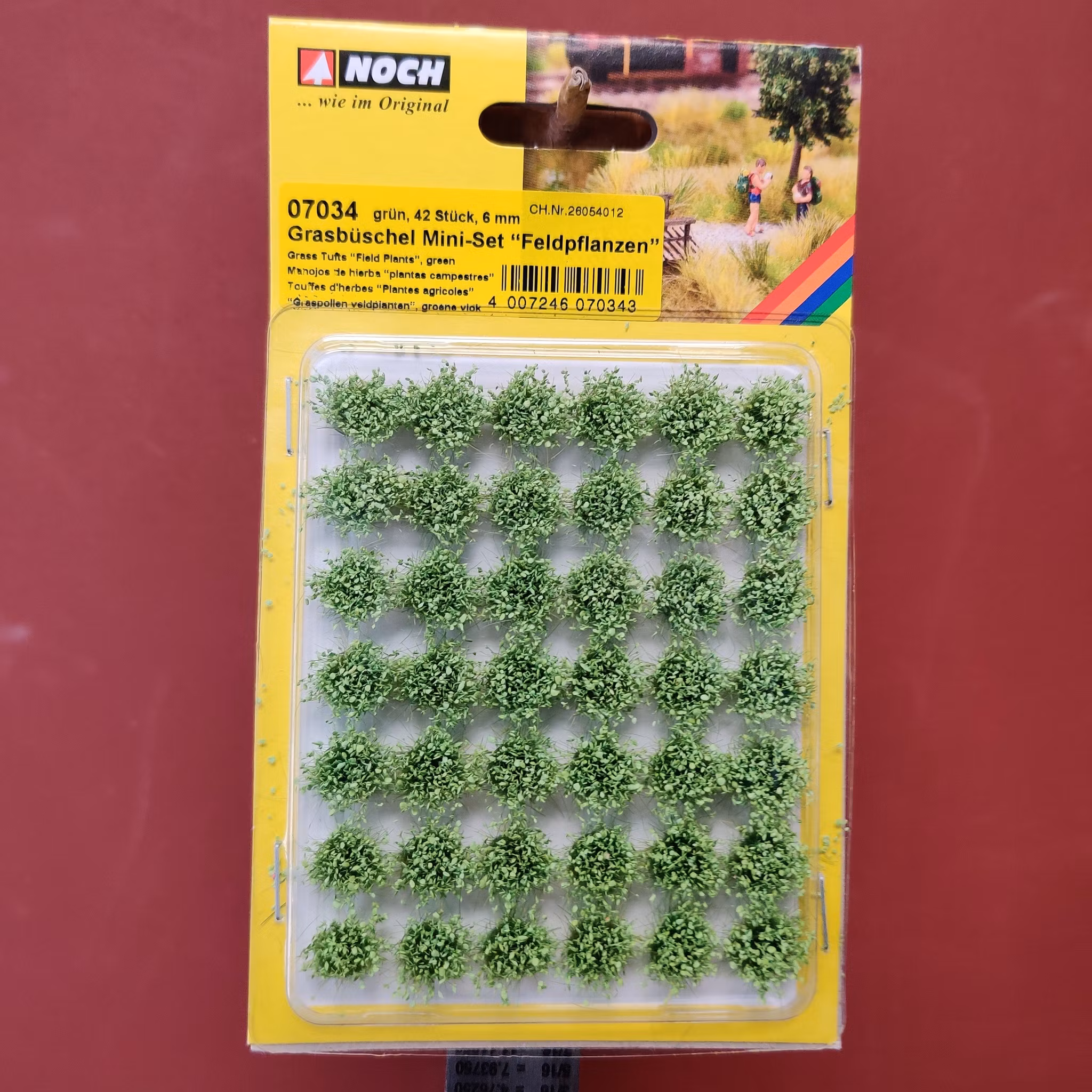 NOCH 07034 Plantering grästuvor mini/Grass Tufts Mini Set “Field plants" 42 stycken/pcs