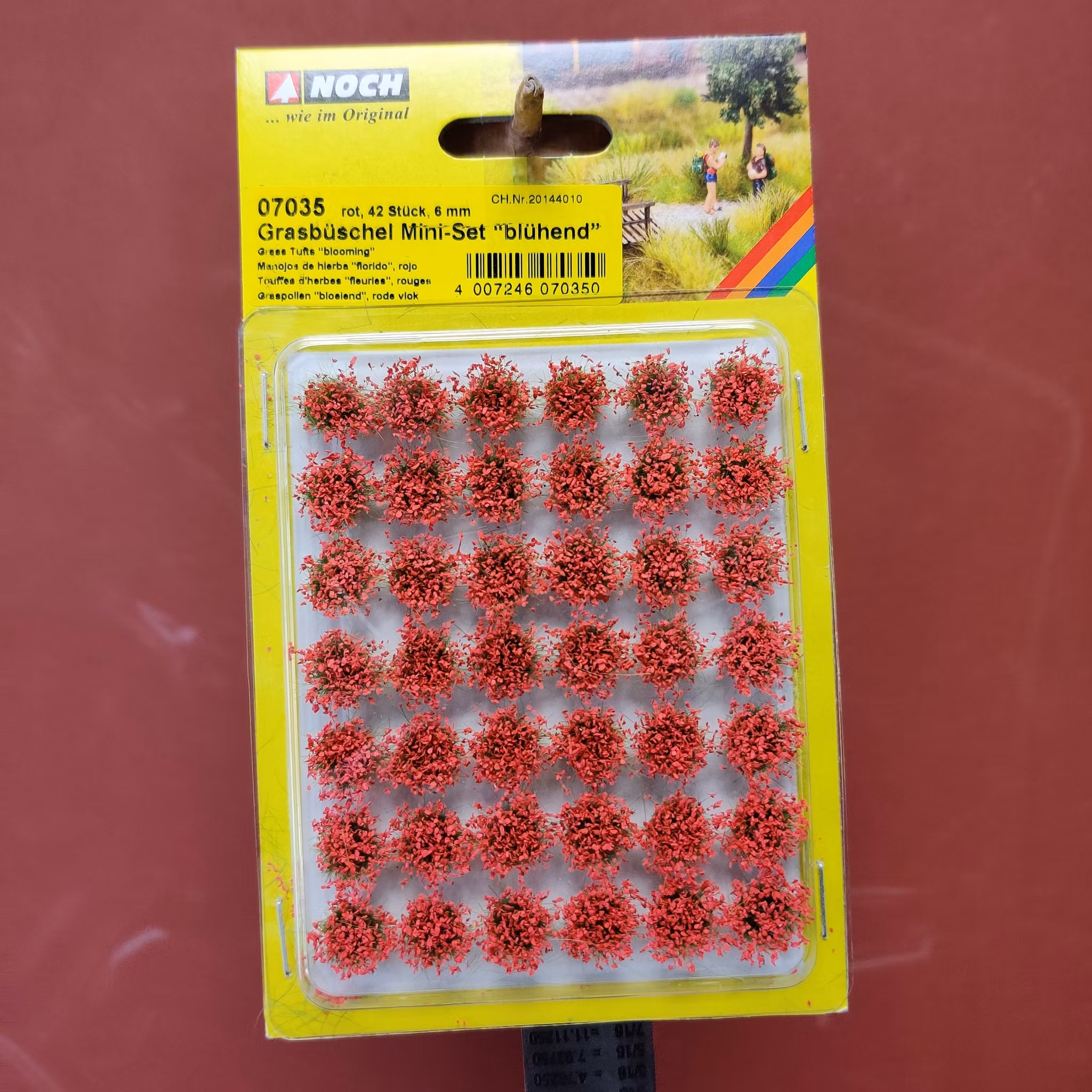 NOCH 07035 Blommande Grästuvor mini/Grass Tufts Mini Set “blooming" 42 stycken/pcs